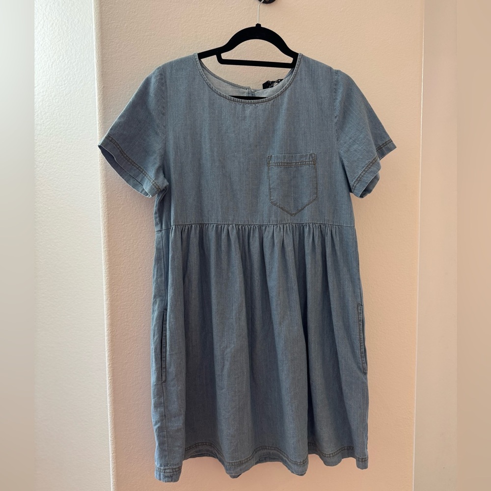 Very J Blue Denim Mini Dress